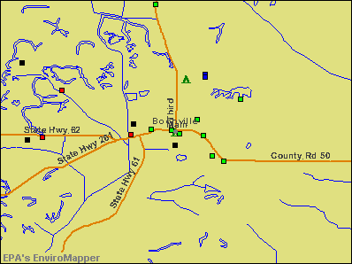 Boonville, Indiana environmental map by EPA