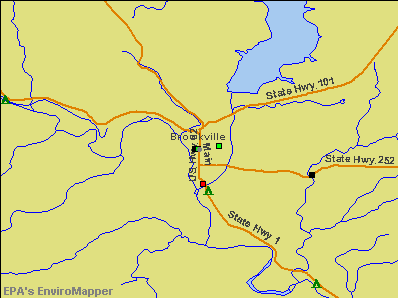 Brookville, Indiana environmental map by EPA