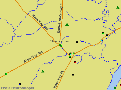 Charlestown, Indiana environmental map by EPA