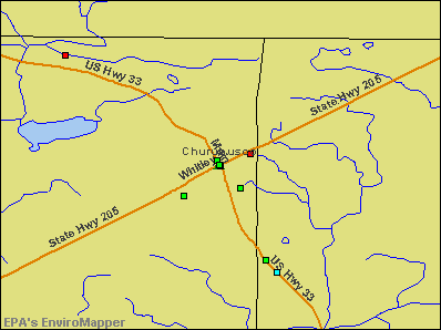 Churubusco, Indiana environmental map by EPA