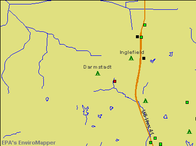 Darmstadt, Indiana environmental map by EPA