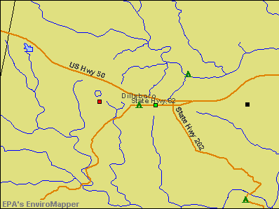 Dillsboro, Indiana environmental map by EPA