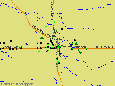 Frankfort, Indiana environmental map by EPA