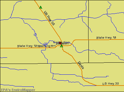 Galveston, Indiana environmental map by EPA