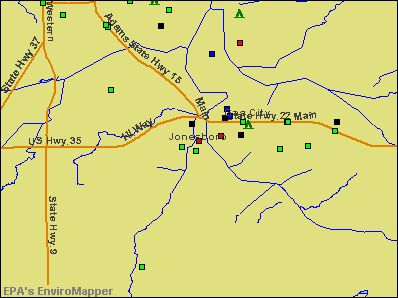 Jonesboro, Indiana environmental map by EPA