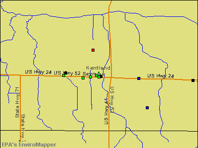 Kentland, Indiana environmental map by EPA