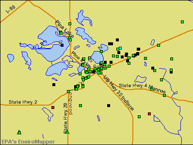 La Porte, Indiana environmental map by EPA