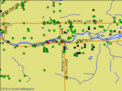 Mishawaka, Indiana environmental map by EPA