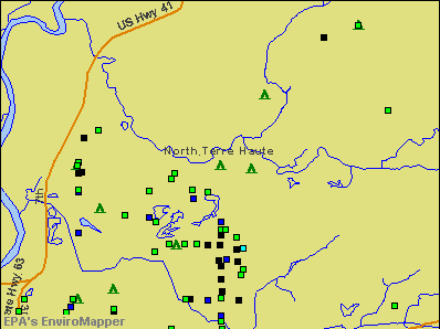 North Terre Haute, Indiana environmental map by EPA