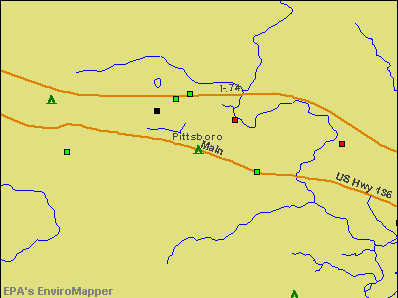 Pittsboro, Indiana environmental map by EPA