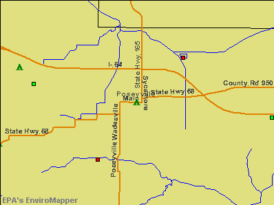 Poseyville, Indiana environmental map by EPA