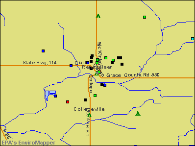 Rensselaer, Indiana environmental map by EPA