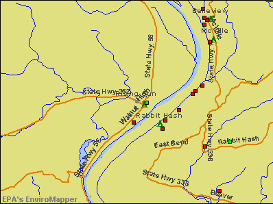 Rising Sun, Indiana environmental map by EPA