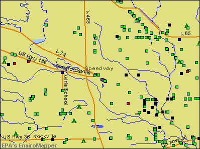 Speedway, Indiana environmental map by EPA