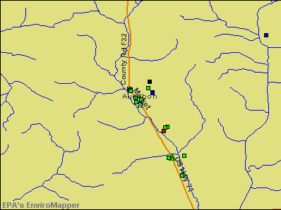 Audubon, Iowa environmental map by EPA