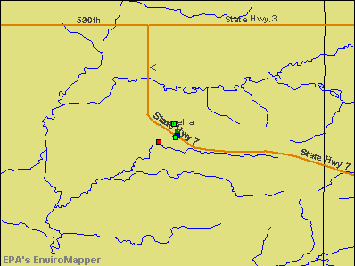 Aurelia, Iowa environmental map by EPA