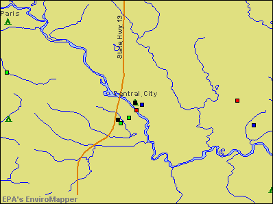 Central City, Iowa environmental map by EPA