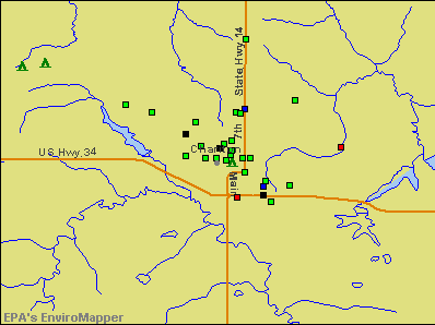 Chariton, Iowa environmental map by EPA