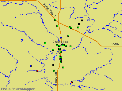 Cherokee, Iowa environmental map by EPA