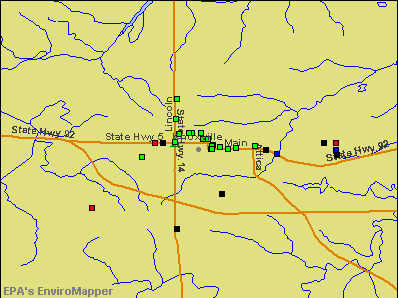 Knoxville, Iowa environmental map by EPA