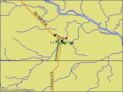 La Porte City, Iowa environmental map by EPA