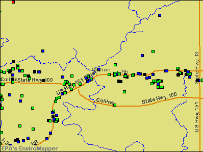 Marion, Iowa environmental map by EPA
