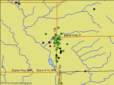 Oelwein, Iowa environmental map by EPA