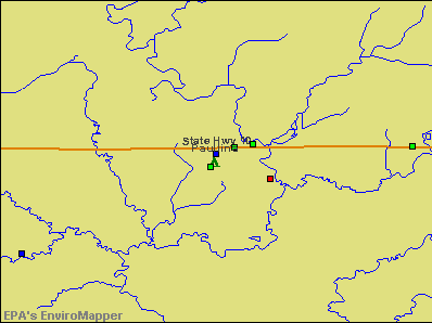 Paullina, Iowa environmental map by EPA