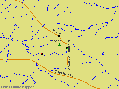 Pleasantville, Iowa environmental map by EPA