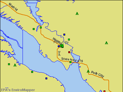 Polk City, Iowa environmental map by EPA