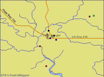 St. Ansgar, Iowa environmental map by EPA
