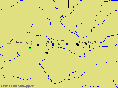 Sumner, Iowa environmental map by EPA