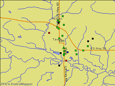 Tama, Iowa environmental map by EPA