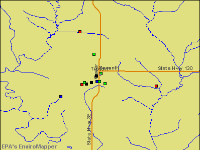Tipton, Iowa environmental map by EPA