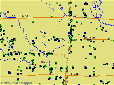 Urbandale, Iowa environmental map by EPA