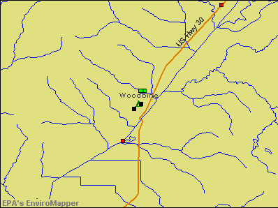 Woodbine, Iowa environmental map by EPA