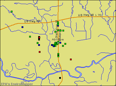 Abilene, Kansas environmental map by EPA
