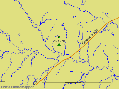 Auburn, Kansas environmental map by EPA