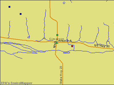 Cimarron, Kansas environmental map by EPA