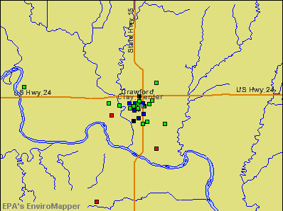 Clay Center, Kansas environmental map by EPA
