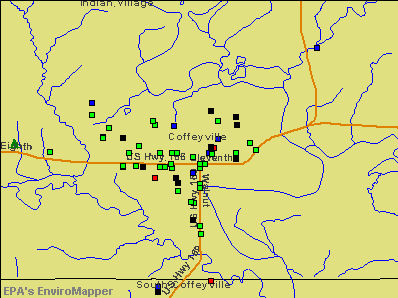Coffeyville, Kansas environmental map by EPA