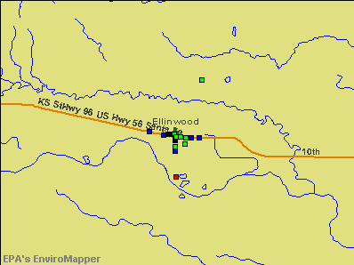 Ellinwood, Kansas environmental map by EPA