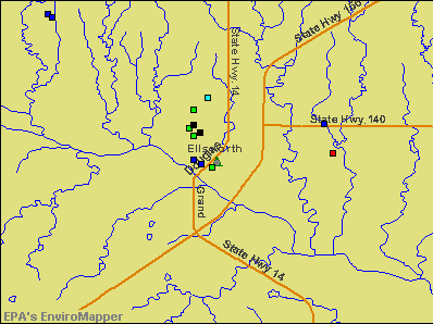 Ellsworth, Kansas environmental map by EPA