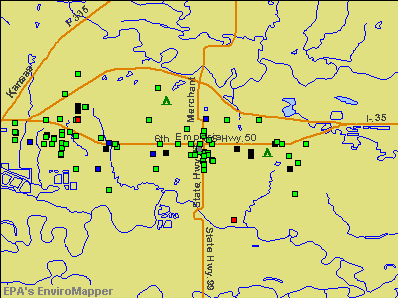 Emporia, Kansas environmental map by EPA