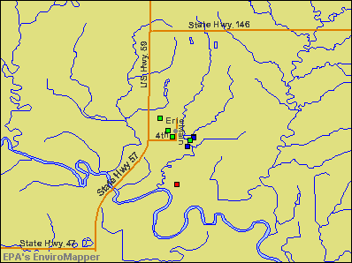 Erie, Kansas environmental map by EPA