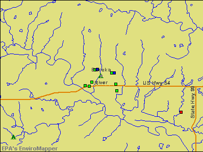Eureka, Kansas environmental map by EPA