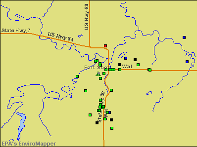 Fort Scott, Kansas environmental map by EPA