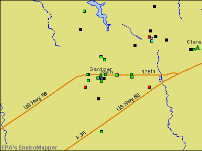Gardner, Kansas environmental map by EPA