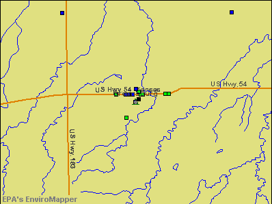 Greensburg, Kansas environmental map by EPA