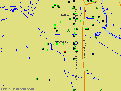 Haysville, Kansas environmental map by EPA
